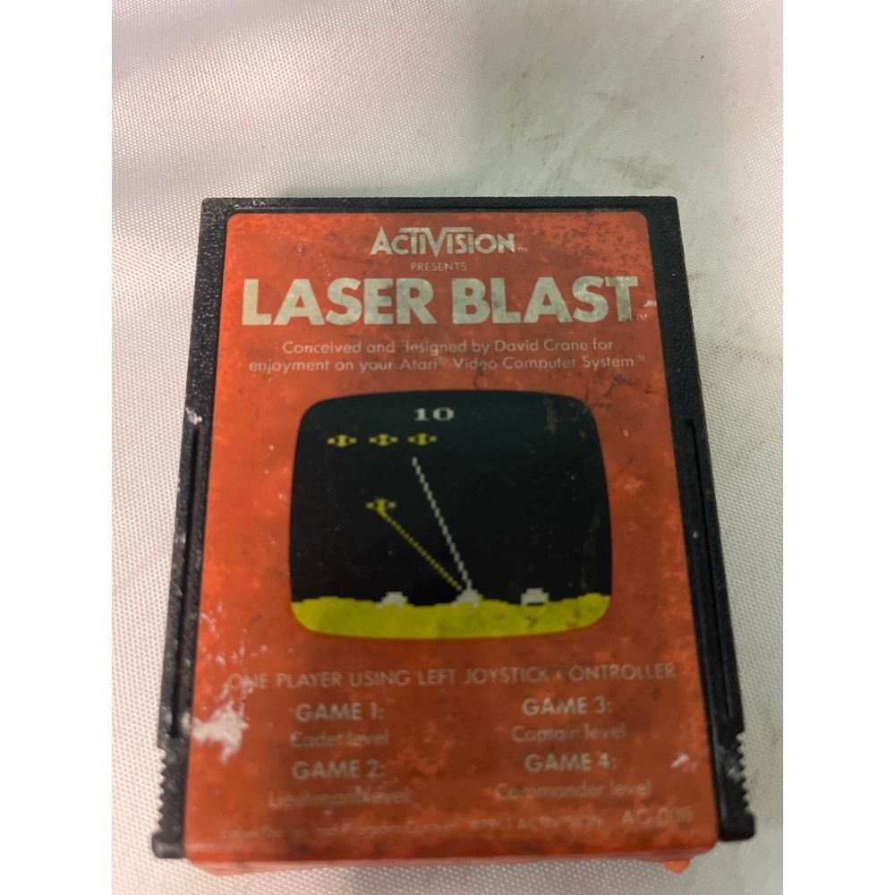 Vintage Activision Laser Blast Atari 2600 Game Cartridge Retro Gaming Classic